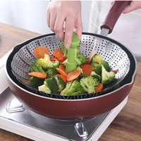 foldable steamer basket 911inches stainless steel food steamer cookware kitchen tools