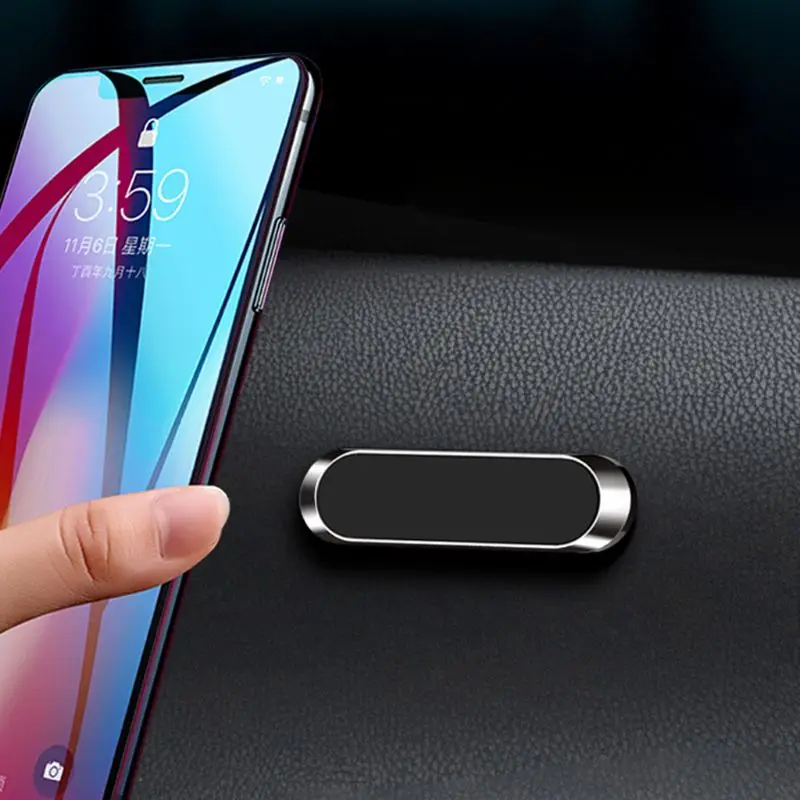 

Mini Magnetic Plate Mount Mobile Phone Stand Car Phone Holder Universal Wall Metal Magnet Cradle Car Dashboard Stand