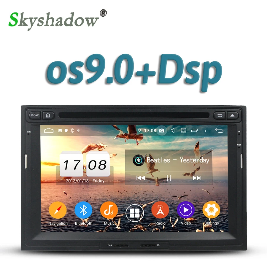 Автомобильный DVD-плеер DSP Android 10 4 ГБ 32 8 ядер GPS радио Wi-Fi Bluetooth 5 0 для PEUGEOT 3008 5008 CITROEN
