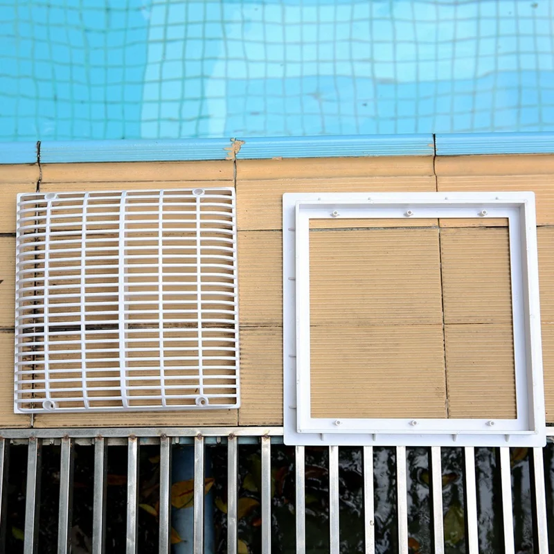 

Swimming Pool Floor Drain Cover Abs Replacement Square Main Drain Water Pipe Anti-Blocking Removable Floor Drain 30X30cm