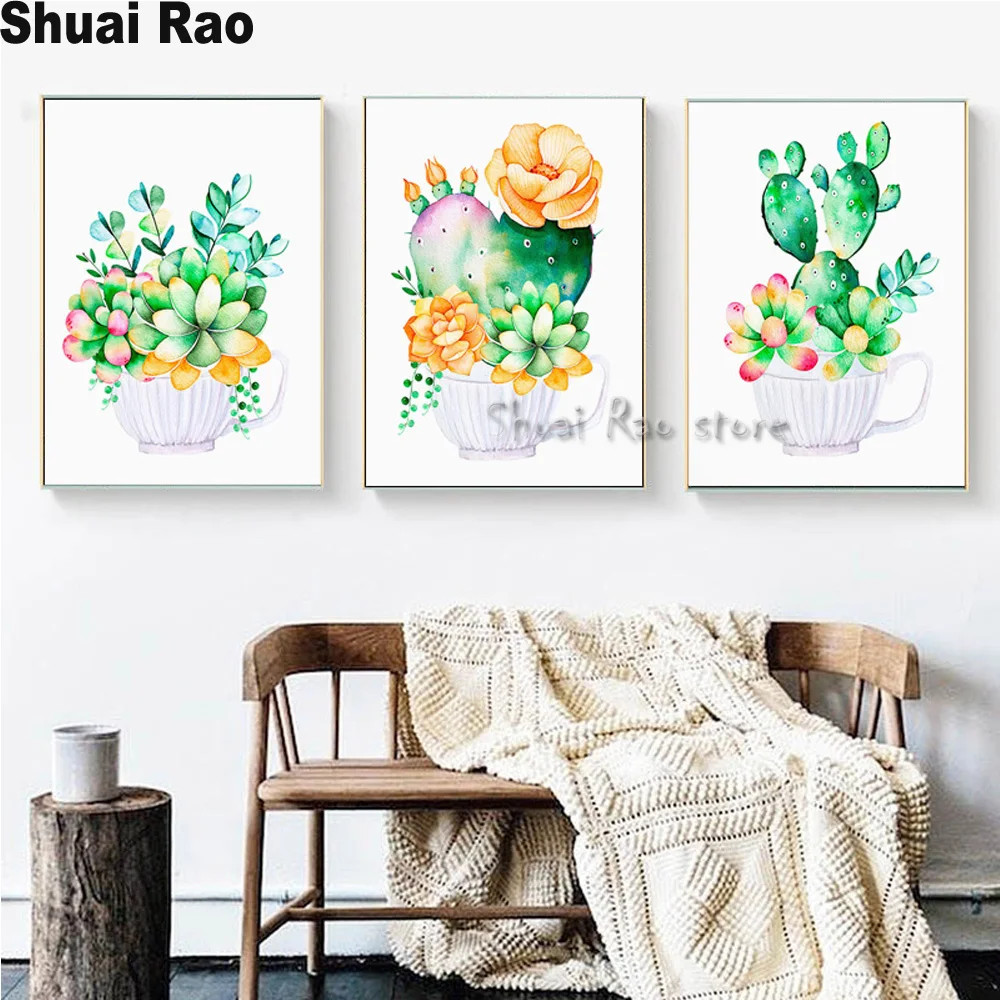 Алмазная 5d картина суккулент набор для алмазной вышивки полная мозаика с