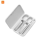 Кусачки для ногтей Xiaomi Mijia, пятисоставные щипчики для ногтей из высококачественной нержавеющей стали, магнитное поглощение, нано, простая переноска