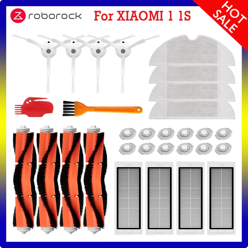 

Запчасти для пылесоса XiaoMi 1 1S Roborock S5 S6 чистые аксессуары моющаяся Швабра тканевый фильтр HEPA основная щетка боковая щетка