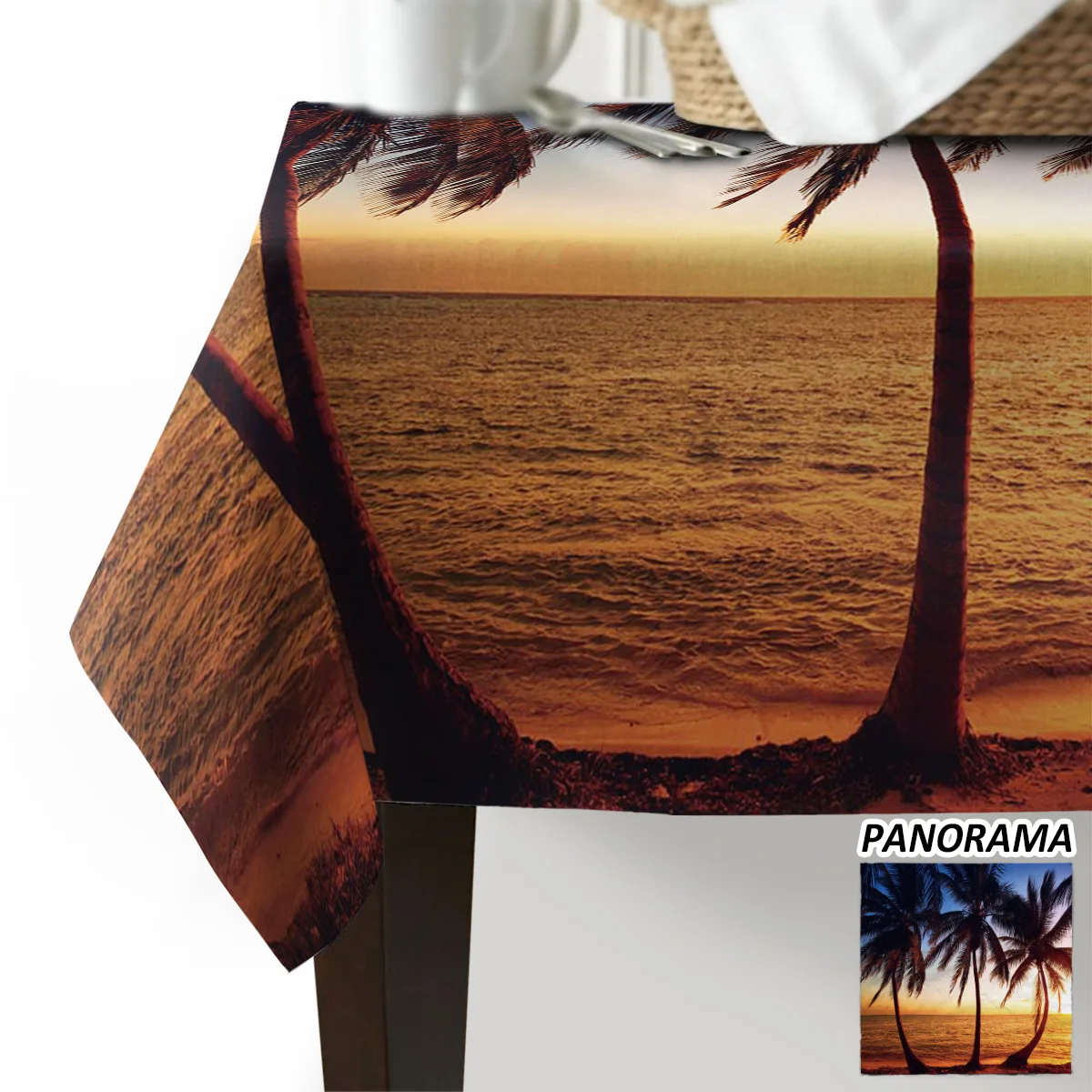 Закат кокосовой пальмы пляжный стол чехлы домашние мужские Дешевые скатерти