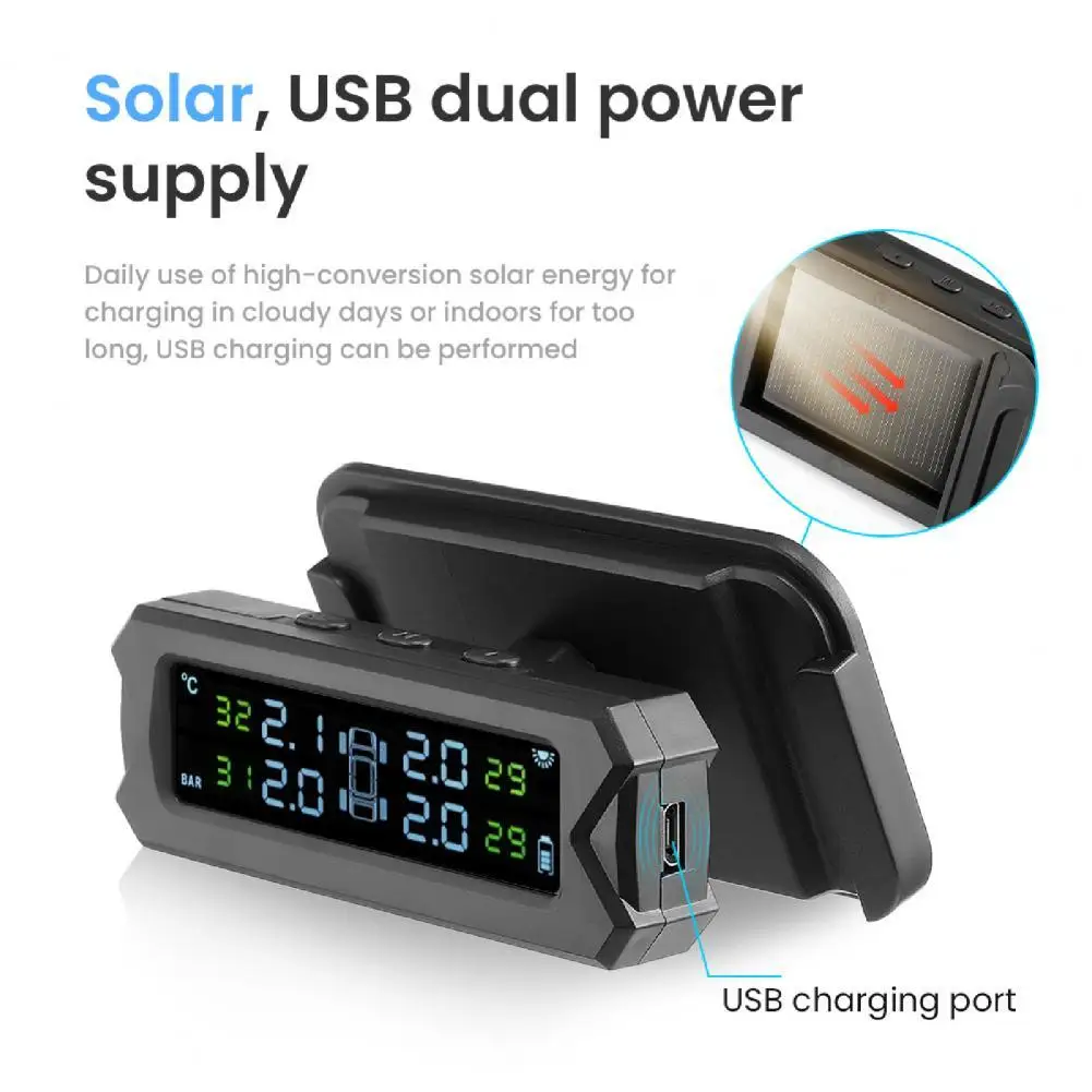 

1 комплект USB TMPS Легкая установка мониторинг в режиме реального времени стабильная цифровая система контроля давления в шинах для автомобил...