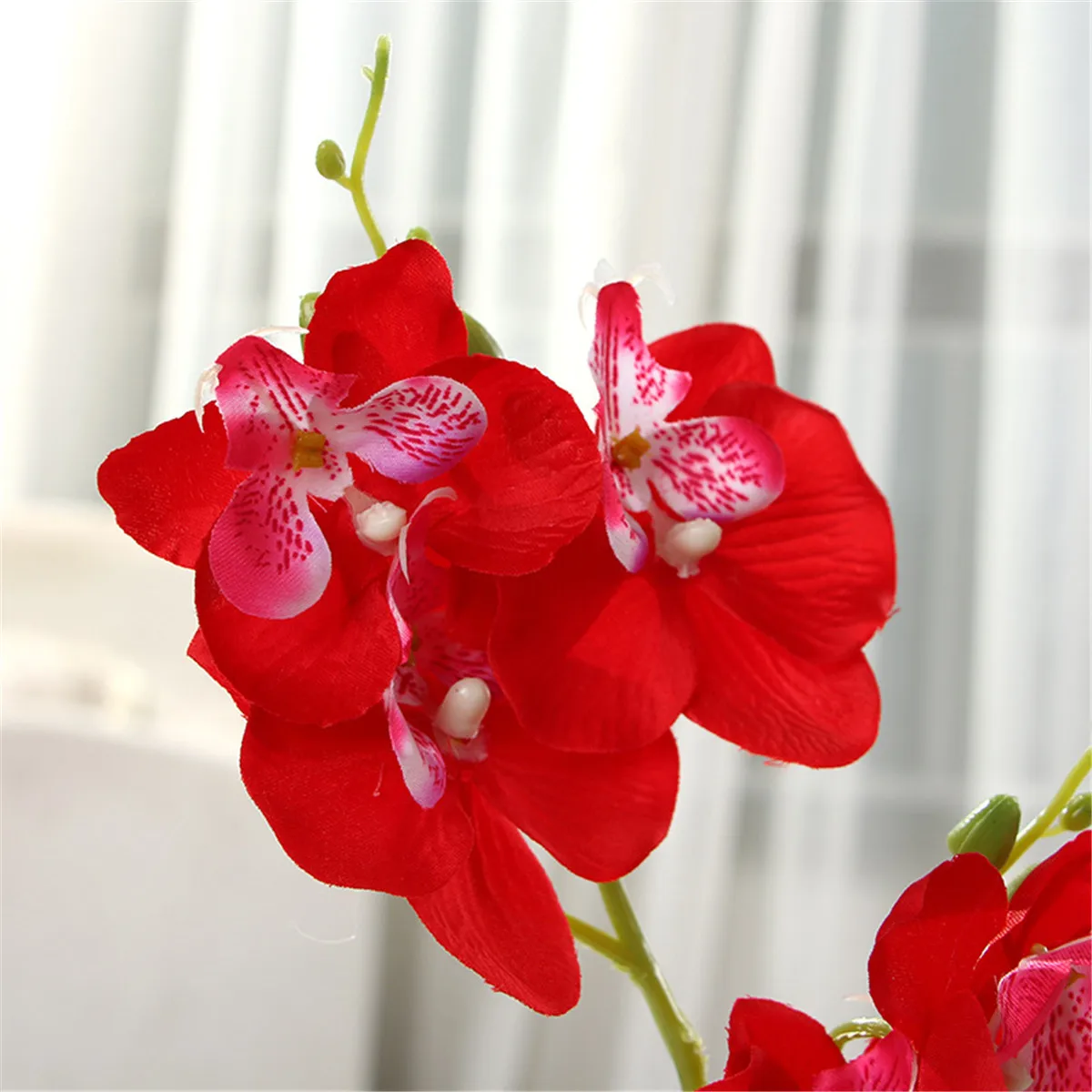 1 Набор искусственных цветов фаленопсиса бонсай + керамический горшок