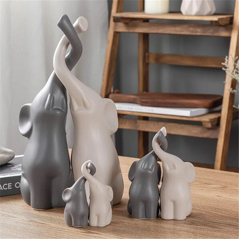 

Decor Statues Figurines Suvenir Elephant Statuette for Good Luck Gift Table Decoration Living Room