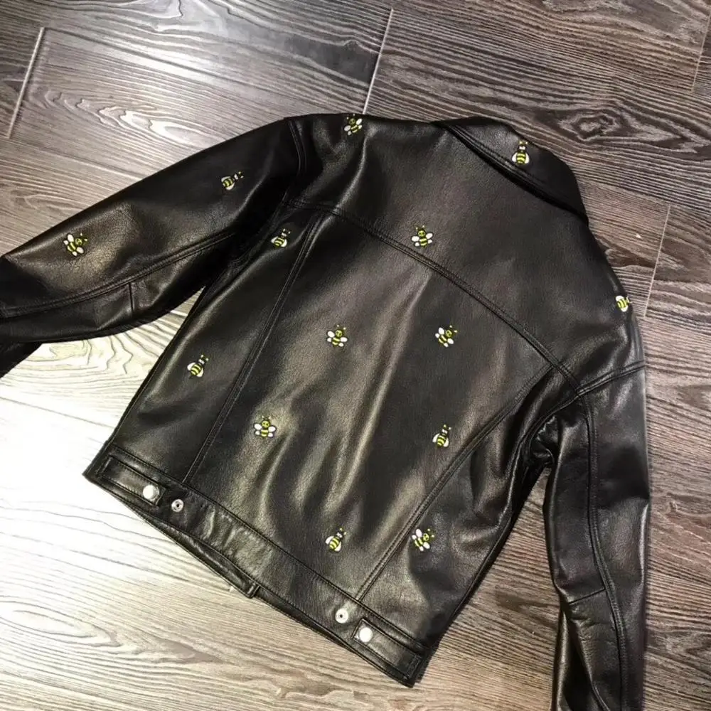 winter women sheepskin coat genuine leather Jacket oversize female overcoat 2020 womens tops and blouses