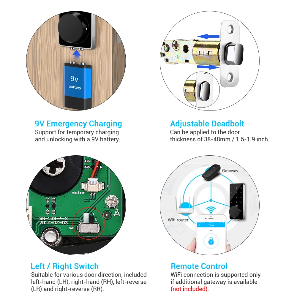 Умный Замок без ключа дверной замок Засов цифровой электронный Bluetooth клавиатура