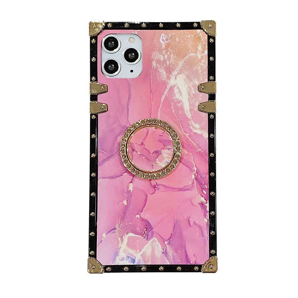 

Luxury Square Marble Texture Phone Case For Samsung S20 S10 S9 PLUS Note20 10 A11 A21S A51 A71 A31 A10 A01 A50 Holder Soft Cover