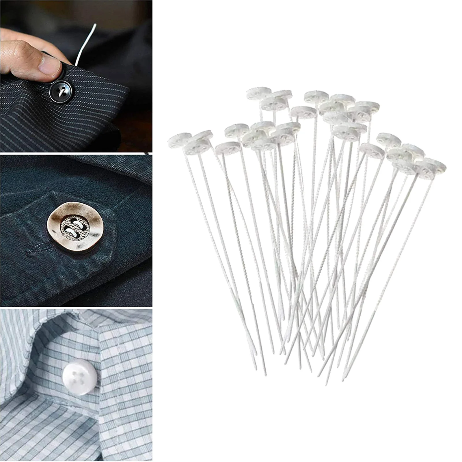 

10/30/60pcs Plastic Quick Button Repair Fixed,Convenient Needle Return Button Needleless Button,Sew Accessories