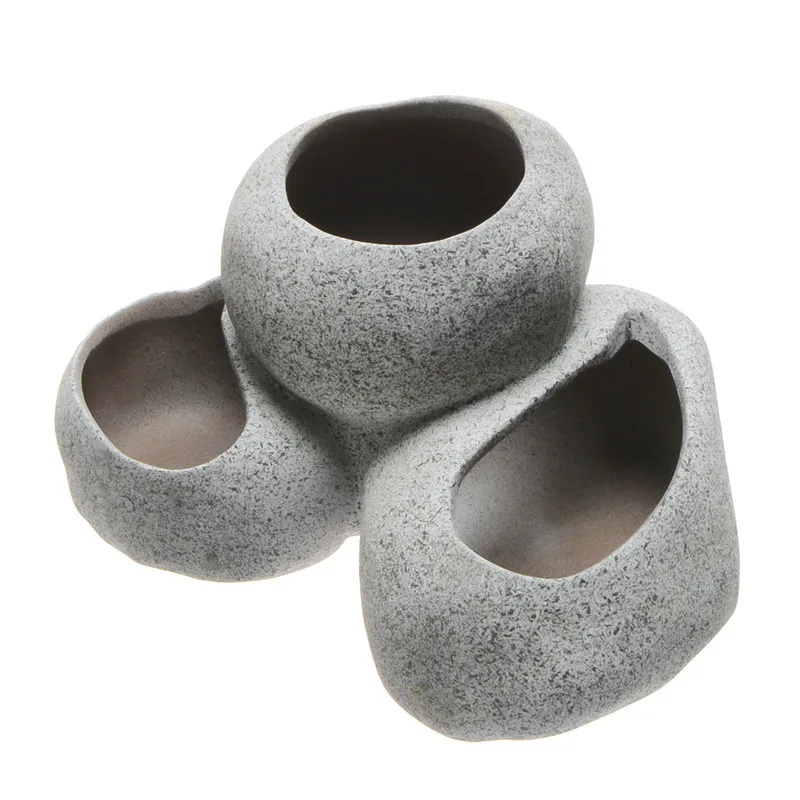 

Saim Aquarium Decorations Rockery Stone Cave Aquarium Ornaments Ceramic Breeding Shelter Tank Betta Fishes Cichlid Shrimp Tank