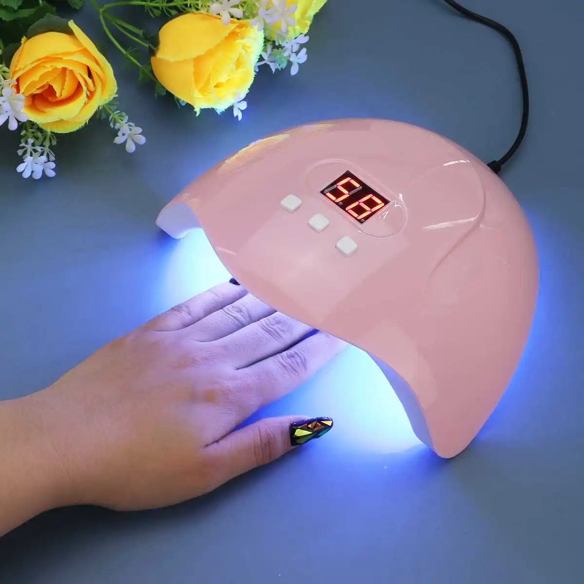 

18LED UV LED Lights Nail Dryer Lamp USB LCD Display Infrared Sensor Nail Gel Polish Drying Machine Nail Art Tools