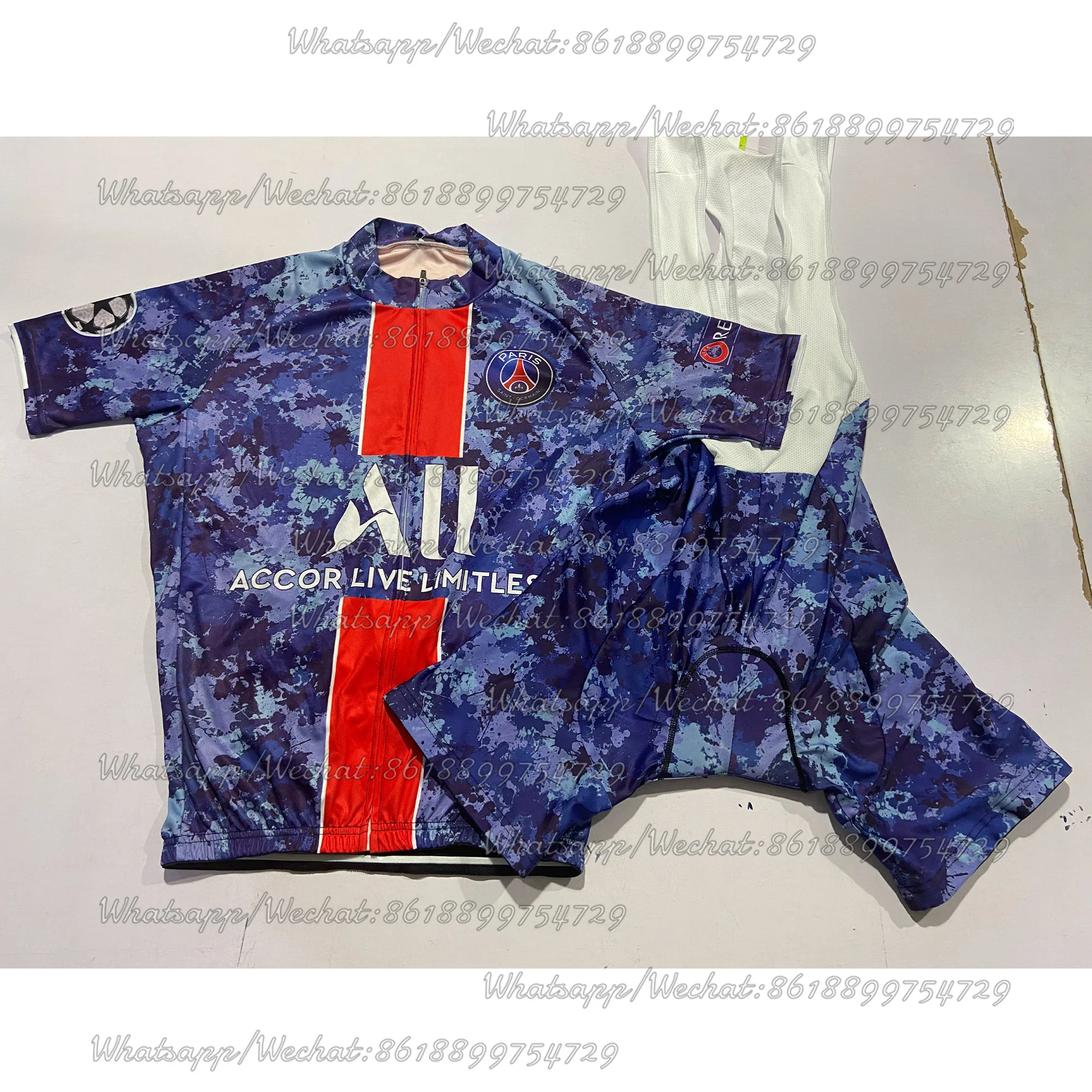 

Комплект одежды для велоспорта на заказ, мужской Камуфляжный комплект из Джерси, синего цвета, с нагрудником, на лето