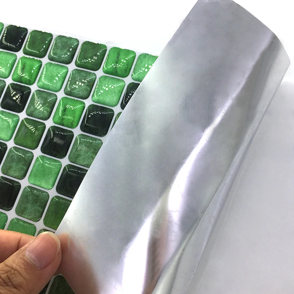 

Зеленый камень Mocaic самоклеющиеся плитка 3D стены Стикеры эпоксидной Ванная комната Кухня дома маслонепроницаемый Водонепроницаемый Декор