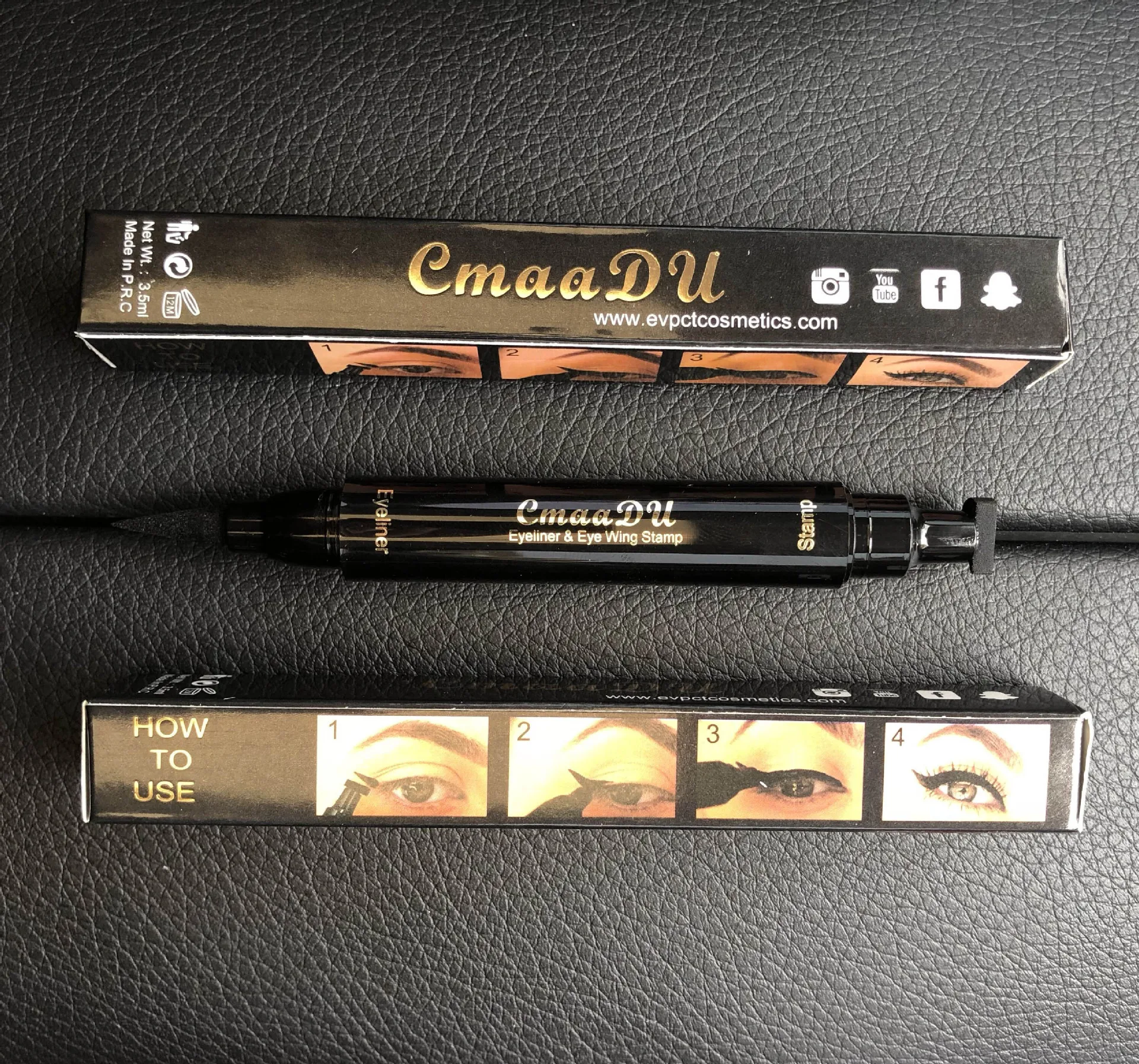 Liquid Eyeliner Stamp Marker Pen Waterproof Long Lasting Double-ended Cosmetic Makeup Eye Liner |