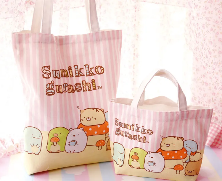 Мультяшный Sumikko Gurashi Игрушки для девочек модные сумки покупок через плечо