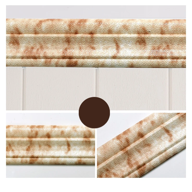 3D Self-Adhesive Foam Wall Stickers Decorative Waist Line Door Frame Edge Strip Wallpapers For Home Living Room Decoration | Дом и сад