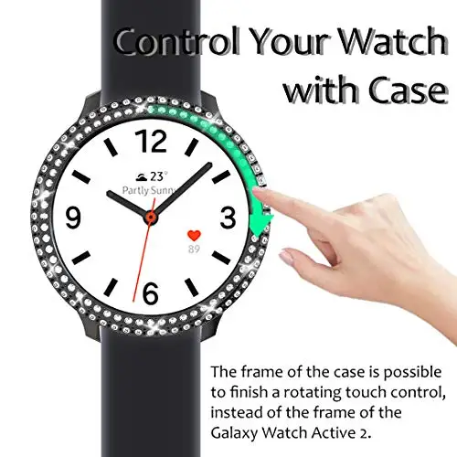 Diamond case for Samsung galaxy watch active 2 1 40 44mm Galaxy Watch active bumper Protector Full coverage Screen Protection