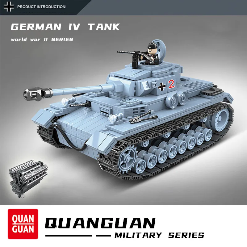 Германия IV танк кирпич строительные блоки модель WW2 Panzer армия мировая война 2