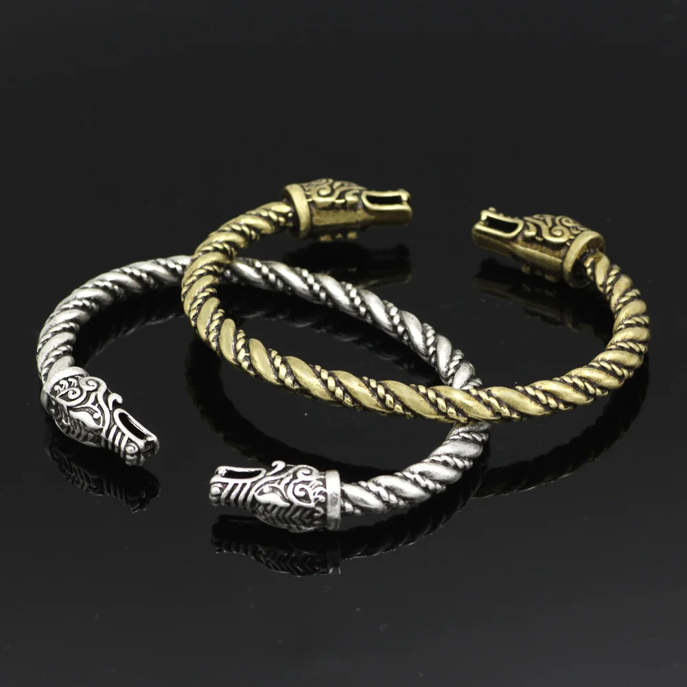 Норсе панган Дракон Викинг голова волка браслет амулет|Браслеты| |