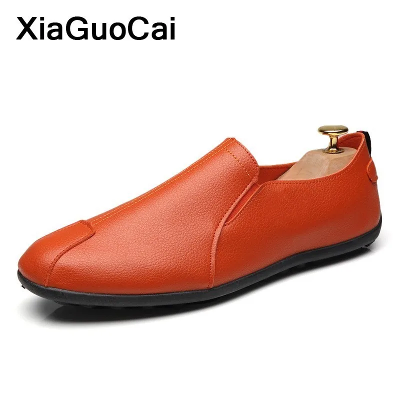 

Spring Autumn Men Casual Shoes Leather Male Loafers Gommino Slip-On Cheap Doug Shoes Breathable Comfortable Boat Flat Footwear