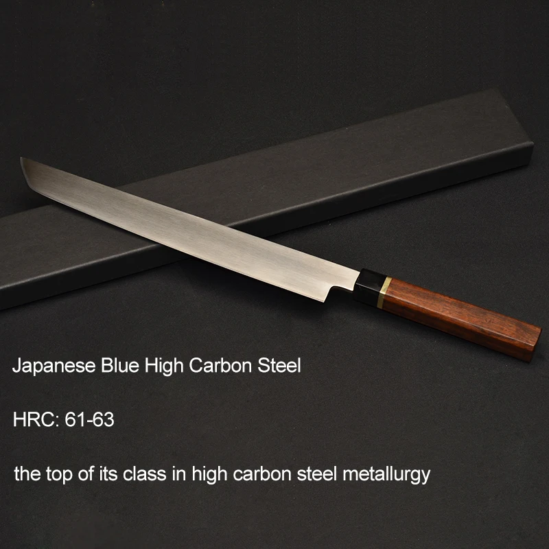 Японский нож сашими высокого качества из голубой стали очень острый кухонный