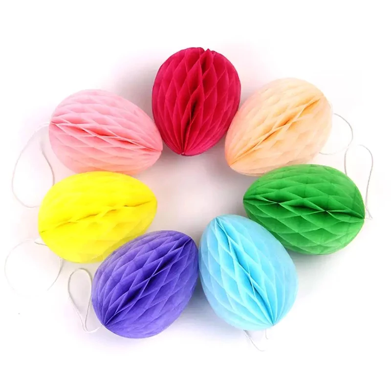 

Easter Decorations 10cm Hanging Colorful Honeycomb Easter Eggs Decorations Garland Party Supplies Easter Decors