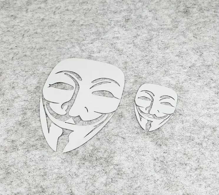 V для Вендетта, наклейка с Анонимной маской, виниловые наклейки для автомобилей, грузовиков, фургонов, ноутбуков