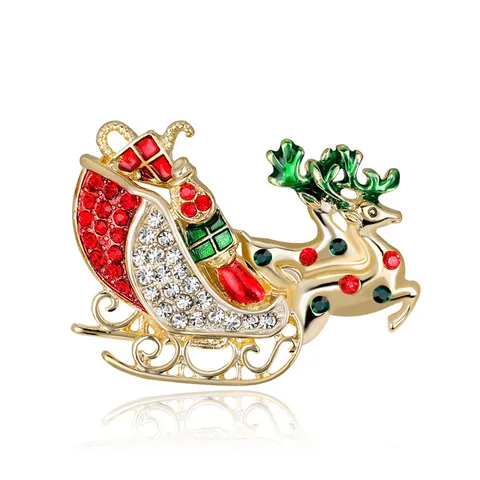 Pomlee Роскошная Изысканная Рождественская Брошь булавка Снеговик Санта Клаус ботинка гирлянда модные ювелирные изделия подарок Рождественская декоративная брошь