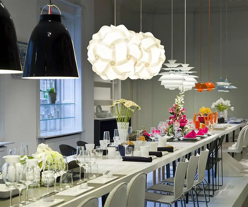 40 см модный подвесной абажур сделай сам Потолочная подвеска головоломка лампа