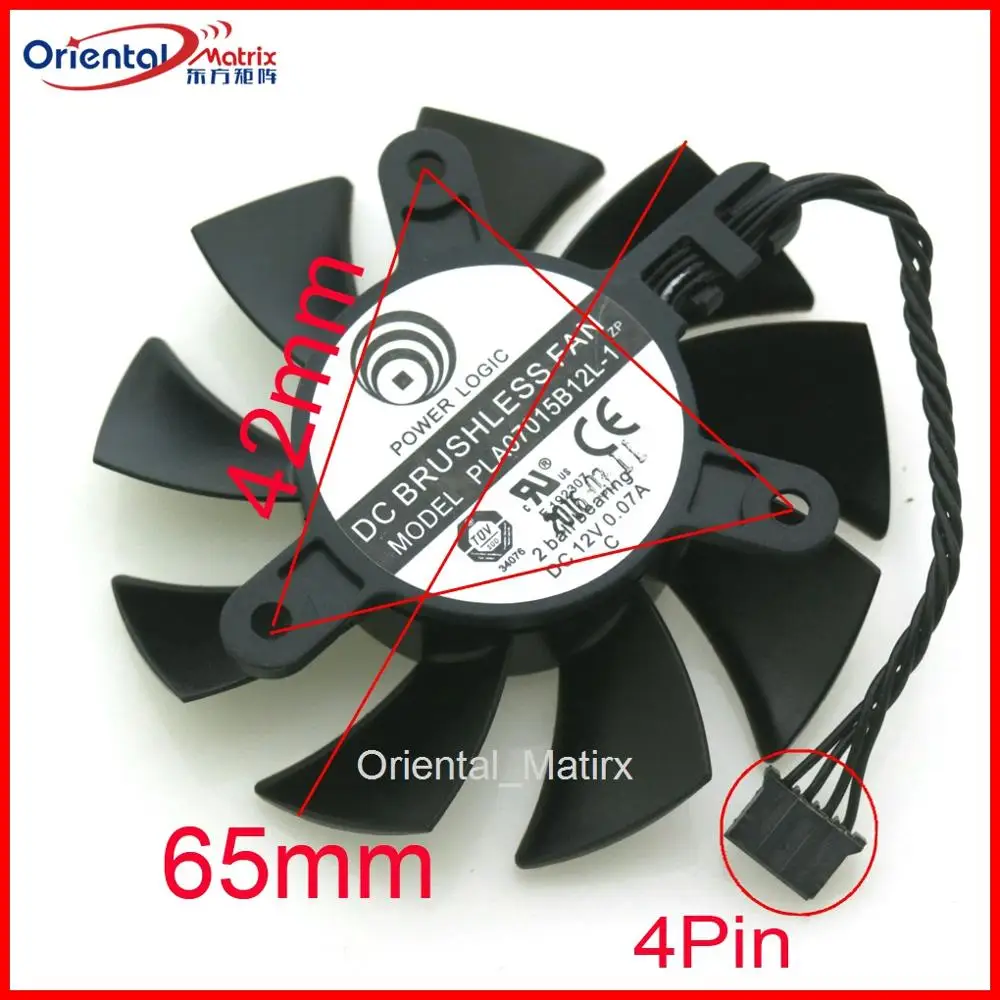 

Бесплатная доставка, флэш-вентилятор для EVGA GTX1070TI GTX1080Ti SC2, 12 В, 0,07 А, 65 мм, 4 контакта