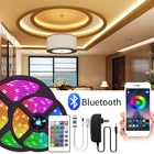 Новая умная Светодиодная лента 10 м 15 м 20 М 5050 IP20 RGB Bluetooth светильник гибкая лента полоса 12 В постоянного тока Диодная лента ИК контроллер адаптер