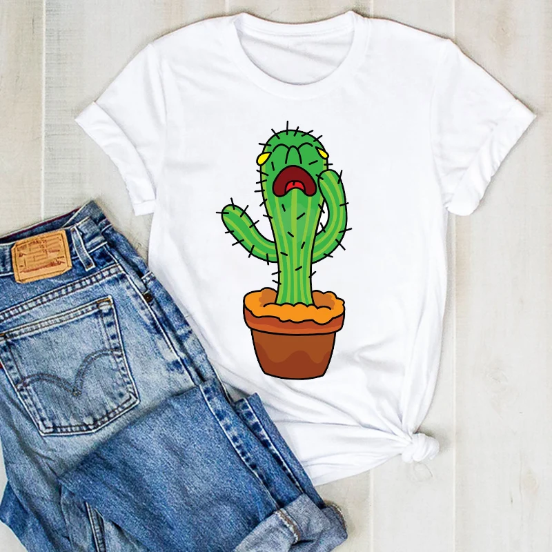 

Women Lady Plant Fashion 90s Free Hug Summer Cactus Ladies T Tee Tshirt Womens Female Top Shirt Clothes Graphic Clothing T-shirt