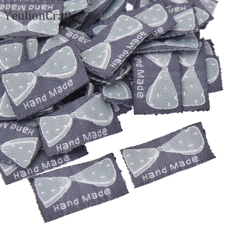 Тканевые этикетки Chzimade 100 шт./лот ручной работы для одежды с бабочками и