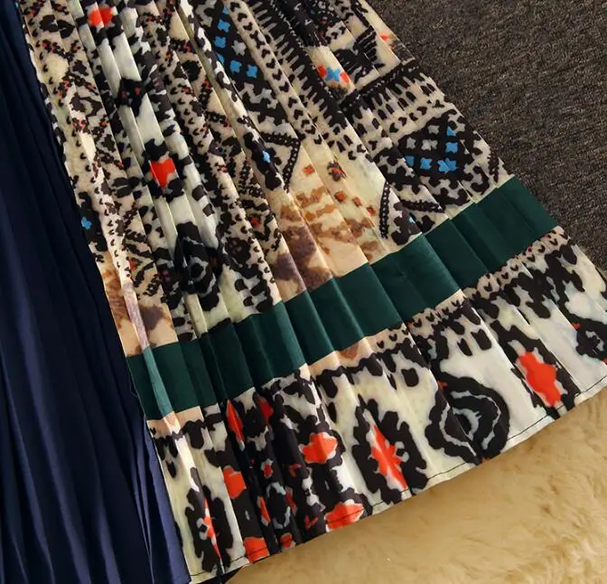 Элегантное трикотажное плиссированное платье миди в стиле пэчворк Осень зима 2021