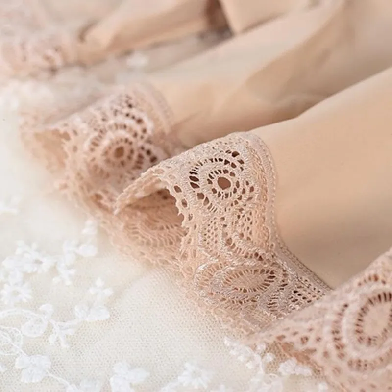 

10Pc/lot Women's Lace Chiffon Safe Underwear Trim Flesh Basic Pants All-Match Solid Breathable Ladies Safety Short Pants