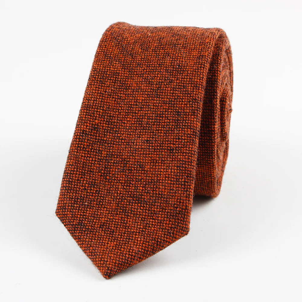 

Wool Ties For Men Skinny Casual Neckties Corbata Solid Necktie for Wedding Gift Suit Cravat Accessories Custom LOGO