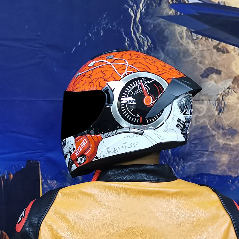 Мотоциклетный шлем с полным лицом гоночные шлемы двойным козырьком