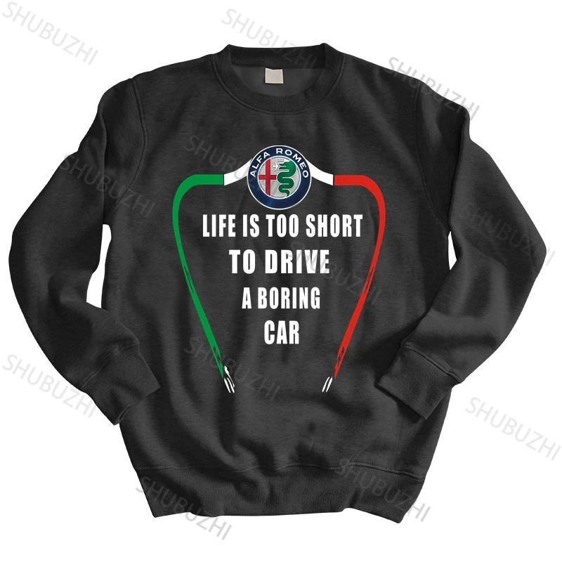 

Мужская толстовка с капюшоном Alfa Romeo Logo Life is Too Short