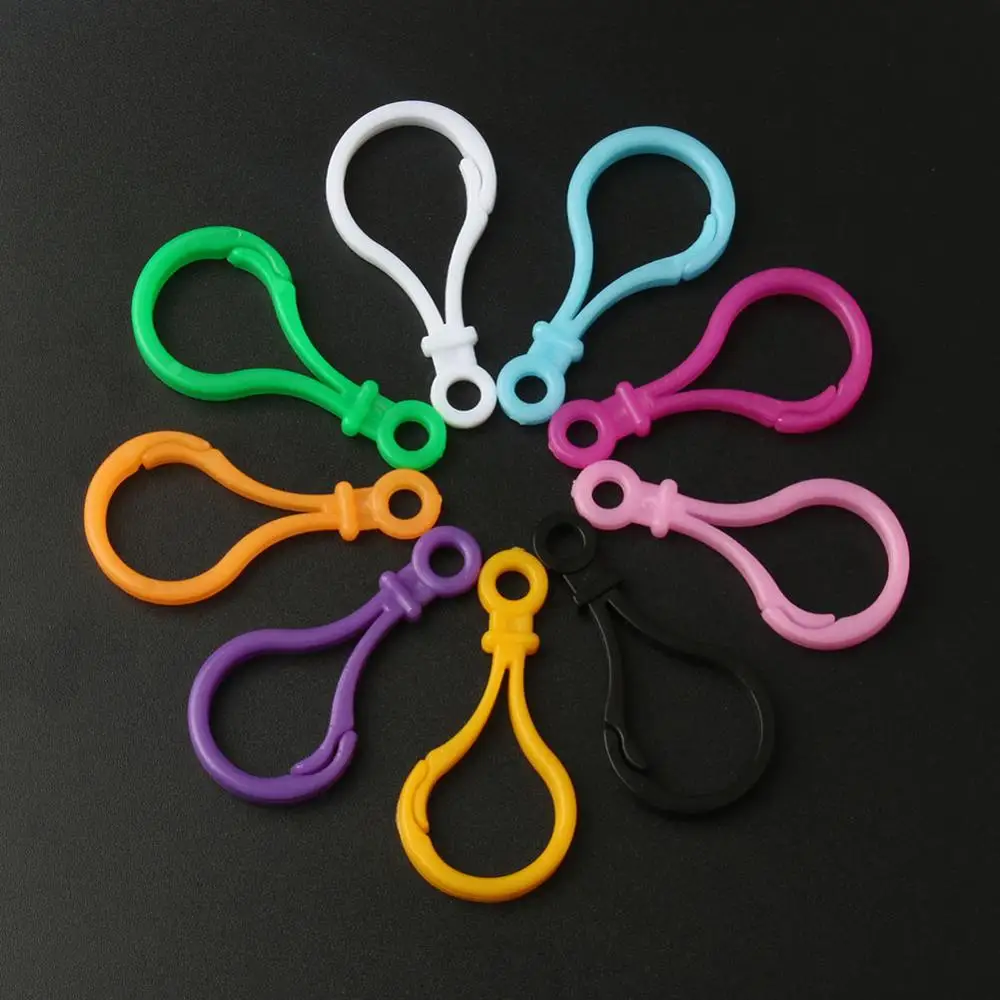 50/100 шт. пластиковые разноцветные застежки-карабины в форме лампы | Украшения и