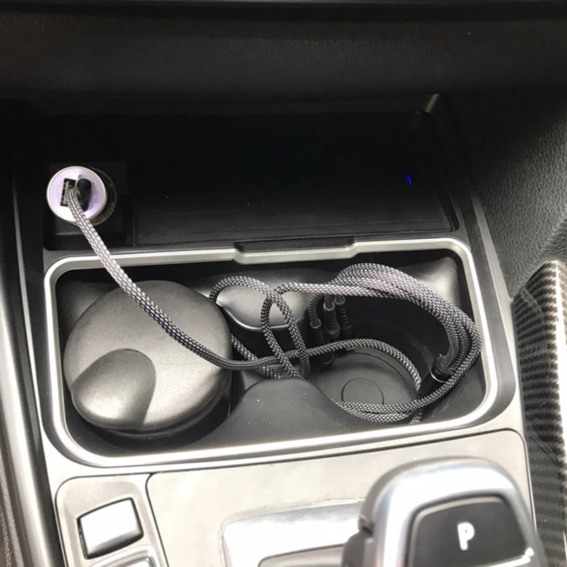 

15W Car Qi Wireless Charger for Bmw 3 4 Series F30 F31 F32 F33 F34 F35 F36 Fast Charging Plate Phone Water Cup Holder