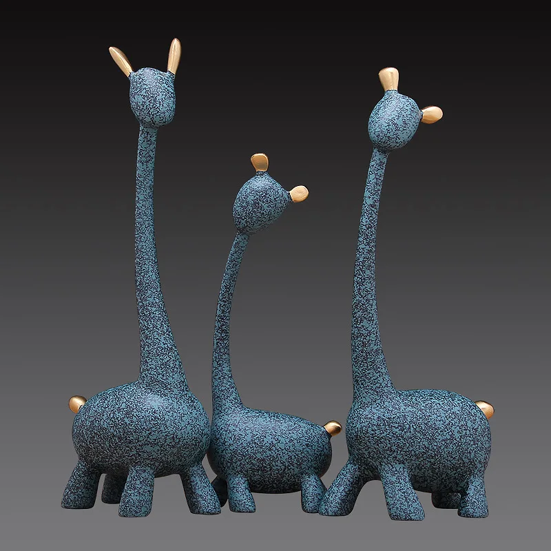 Скульптура из смолы 22-29 см милые украшения в виде жирафа европейская простая