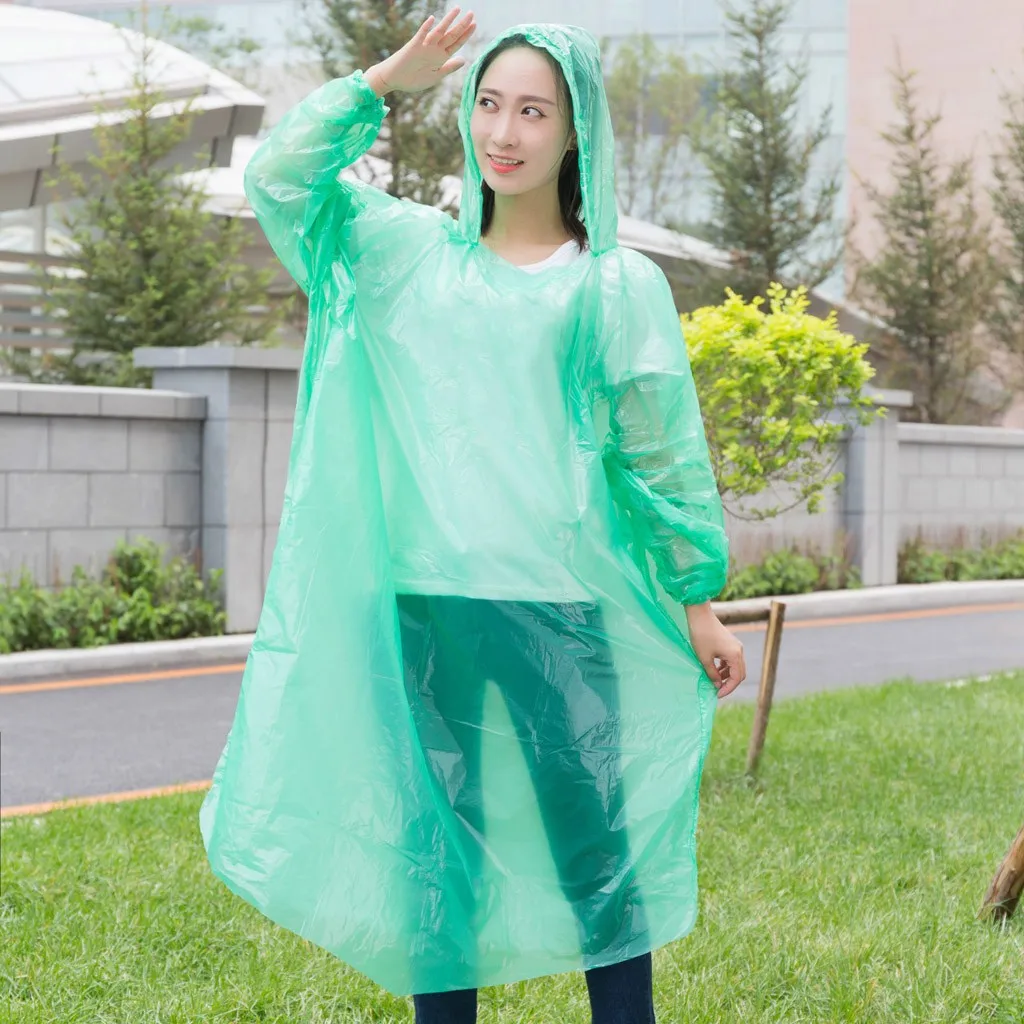 1pcs Disposable Adult Emergency Rainproof Rain Coat Motorcycle Rainwear Anti-droplets Hiking Poncho Environmental Jacket |