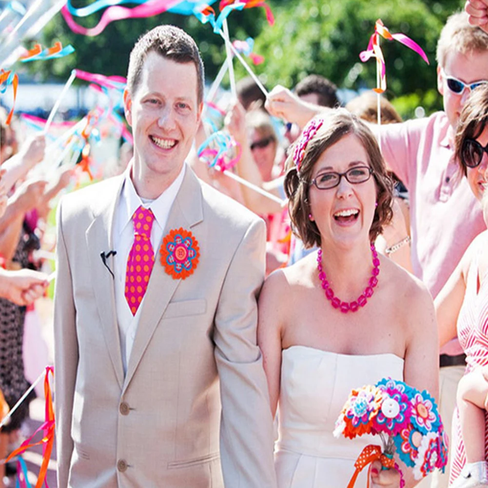 10 шт праздничные волшебные палочки лента на палочке свадебные принадлежности