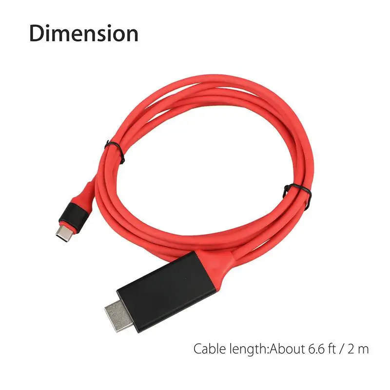 4K USB 3 1 к HDMI кабели адаптера 2 м Тип C кабель для MacBook Samsung Galaxy S9/S8/Note 9 Huawei USB-C |
