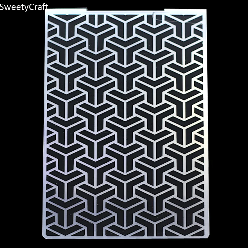 Пластиковые штампы для тиснения с геометрическим рисунком в виде башни