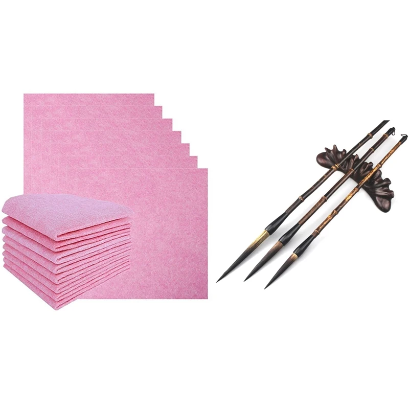 

20 Pcs Kitchen Cleaning Cloth Anti-Grease Rags Dishcloth Microfiber Wipe & 1 Set Wenfang Sibao Purple Bamboo Brush Set