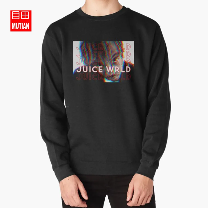 Цветные толстовки с капюшоном J Wrld juice wrld juicewrld trap rap rainbow glitch glitched juice world