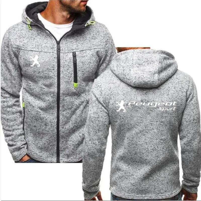 2020men Hooded For Peugeot Brand Cars Logo Print Hoodies Slim Men Sweatshirts Unisex Coat Zipper Cardigan Hoody Man Clothing | Автомобили